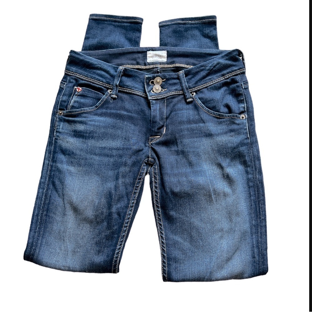 Hudson dark wash skinny jeans